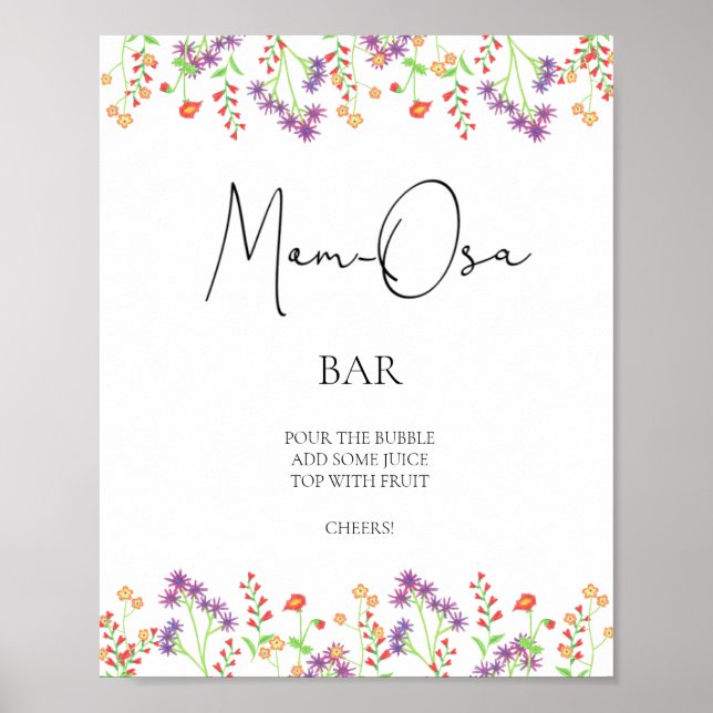 Wildflowers \ Mom-osa bar Poster (Front)