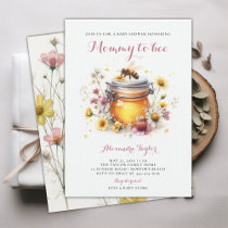Wildflowers Mommy to Bee Honey Baby Girl Shower Invitation