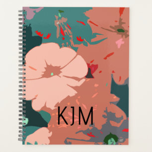 Wildflowers Monograms Floral Custom Name Gift Planner