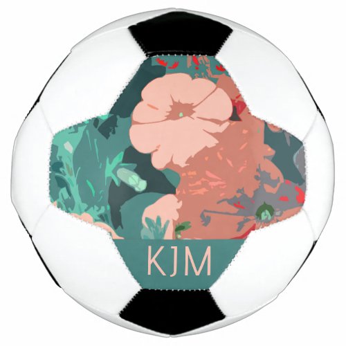 Wildflowers Monograms Floral Girls Team Gift Favor Soccer Ball