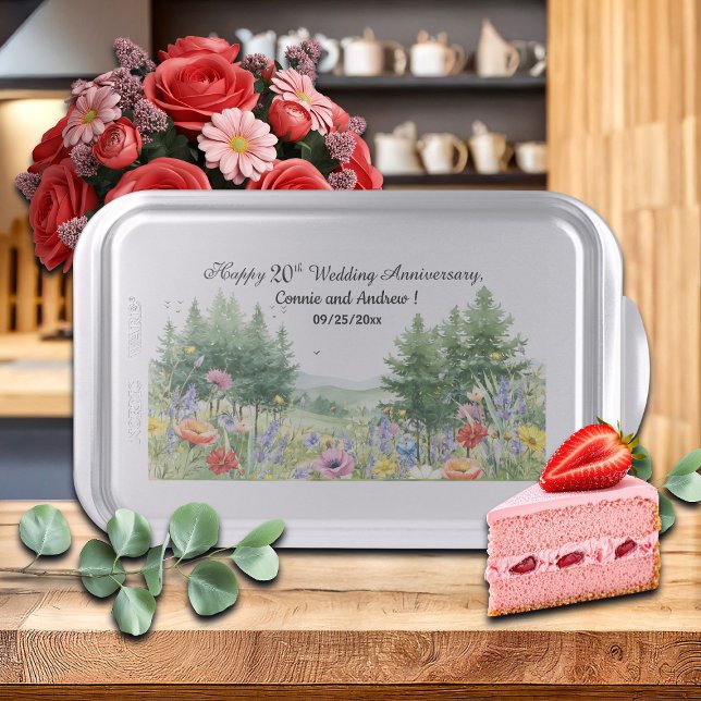 Wildflowers Mountains 20th Wedding Anniversary  Cake Pan (Creator Uploaded)