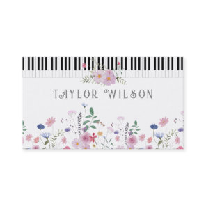 wildflowers music piano Business Card