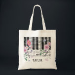wildflowers music piano name tote bag<br><div class="desc">music piano floral personalized name bag</div>
