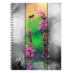 Wildflowers N Bee Stripe  Notebook