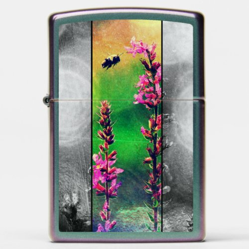 Wildflowers n Bee Stripe  Zippo Lighter