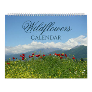 Wildflowers nature colorful wall calendar