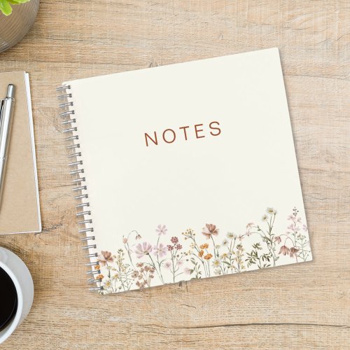 Wildflowers Notes Terracotta Bloom Garden Notebook