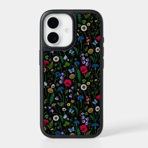 Wildflowers on black iPhone 17 case