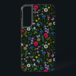 Wildflowers on black samsung galaxy s22  case<br><div class="desc">Hand-painted collection of various wild flowers.</div>