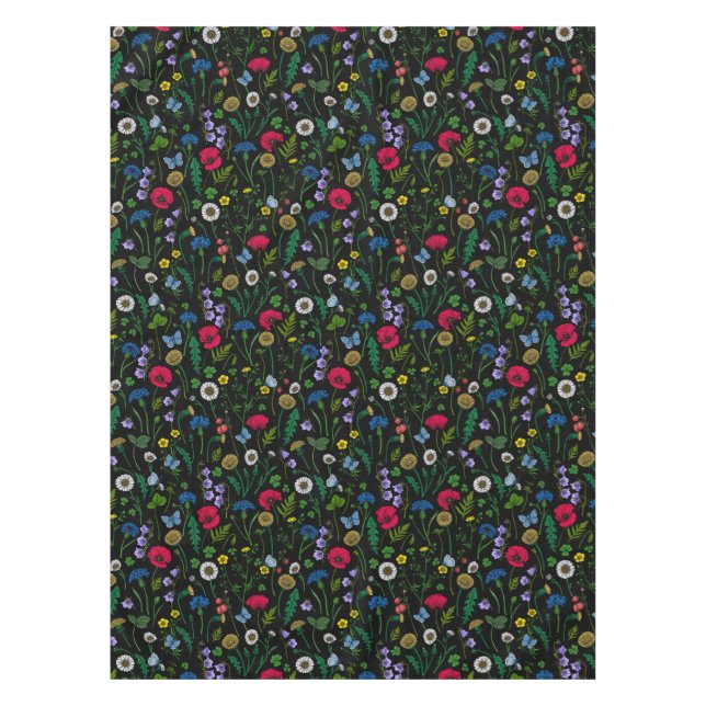 Wildflowers on black tablecloth (Front)