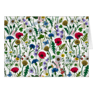 Wildflowers on off white cards