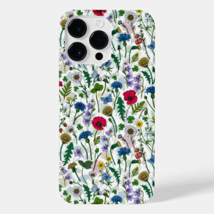 Wildflowers on off white iPhone 14 pro max case