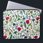 Wildflowers on off white laptop sleeve<br><div class="desc">Hand-painted collection of various wild flowers.</div>