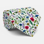 Wildflowers On Off White Neck Tie at Zazzle