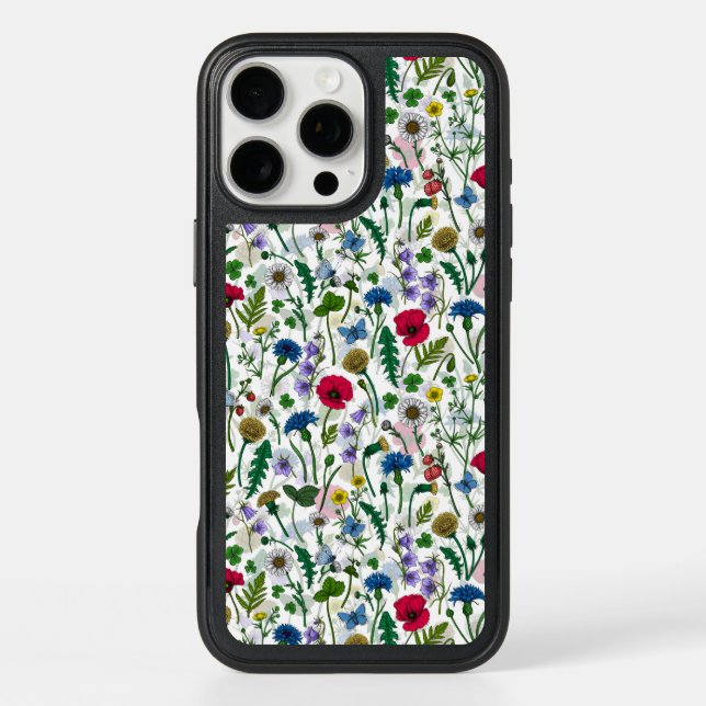 Wildflowers on off white otterbox iPhone case (Back)