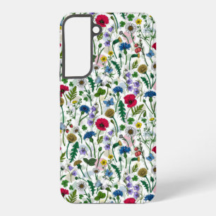 Wildflowers on off white samsung galaxy s22+ case