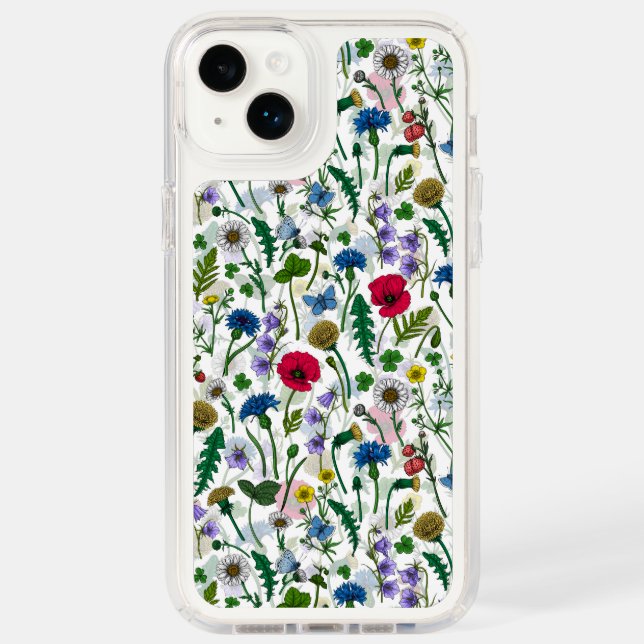 Wildflowers on off white speck iPhone case (Front)