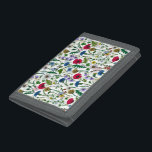 Wildflowers on off white trifold wallet<br><div class="desc">Hand-painted collection of various wild flowers.</div>