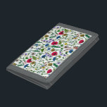 Wildflowers on off white trifold wallet<br><div class="desc">Hand-painted collection of various wild flowers.</div>