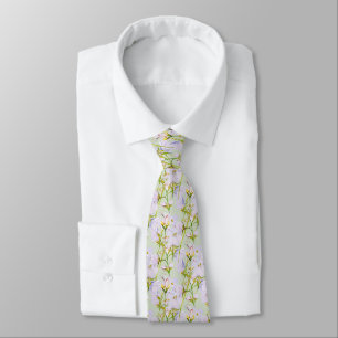 wildflowers on sage green neck tie