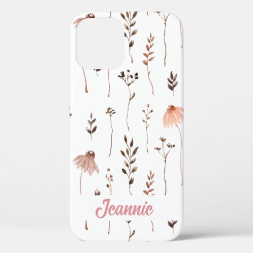 Wildflowers on White Signature  iPhone 12 Case