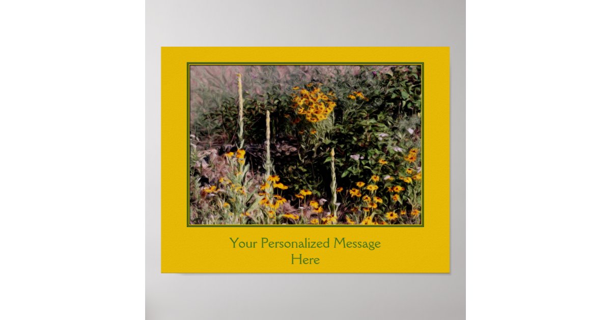 Wildflowers Painting Create Your Own Quote Poster | Zazzle