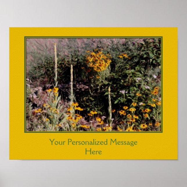 Wildflowers Painting Create Your Own Quote Poster (Front)