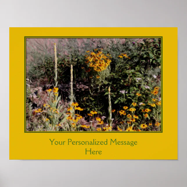 Wildflowers Painting Create Your Own Quote Poster | Zazzle