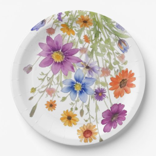 Wildflowers  paper plates