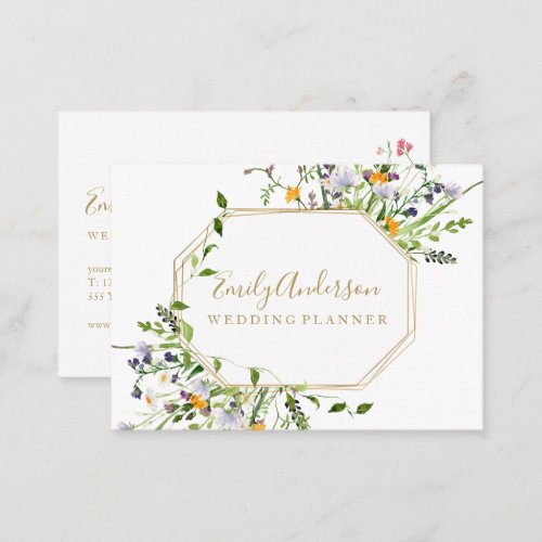 Wildflowers pastel Elegant hello card 