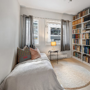 Wildflowers pattern poppy grey throw pillow