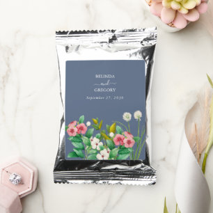 Wildflowers Periwinkle Dusty Blue Wedding  Coffee Drink Mix