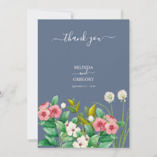 Wildflowers Periwinkle Dusty Blue Wedding Save The Date