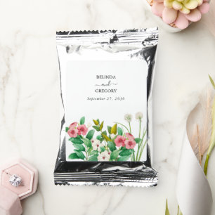 Wildflowers Periwinkle Watercolor Wedding Coffee Drink Mix