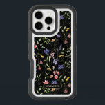 Wildflowers Personalized Name Black Defender iPhone 16 Pro Max Case<br><div class="desc">Lovely wildflowers pattern...  finished with your name. You can personalize your name by following the "Personalize this template" link. If you would like assistance,  please don't hesitate to contact me at susanmingaydesigns.com or message me here on this site.</div>