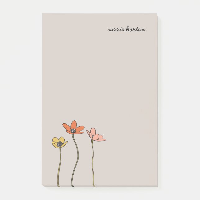 Wildflowers Personalized Notepad (Front)