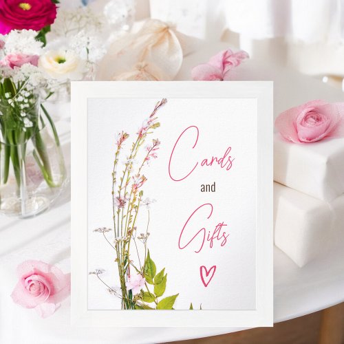 Wildflowers photo cards gifts bridal shower  poster