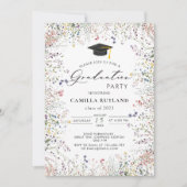  Wildflowers Photo Graduation Party  Invitation (Front)