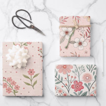 Wildflowers Pink Pastel Botanical Garden Floral
