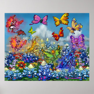 Wildflowers Pixies Party Poster