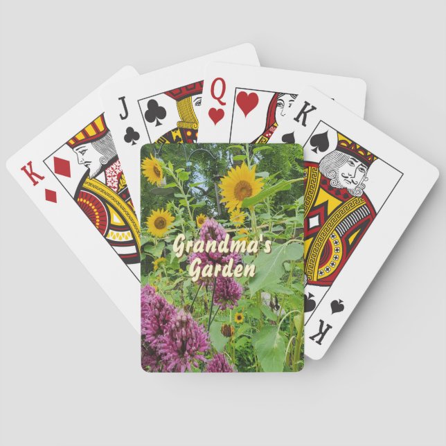 Wildflowers playing card (Back)