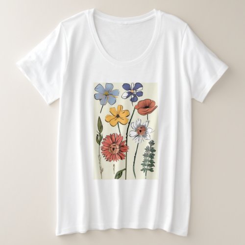 Wildflowers  plus size T_Shirt