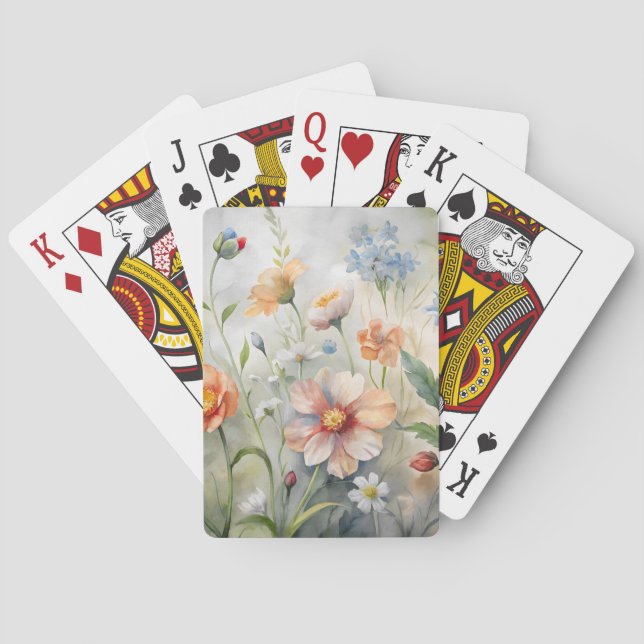Wildflowers  poker cards (Back)