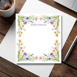 Wildflowers Poppies & Cornflowers Floral Notepad