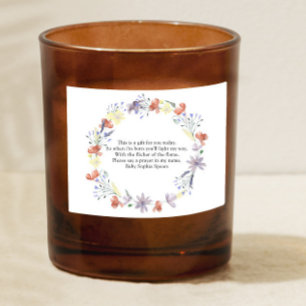 Wildflowers - Prayer candle label