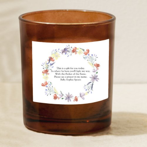 Wildflowers _ Prayer candle label