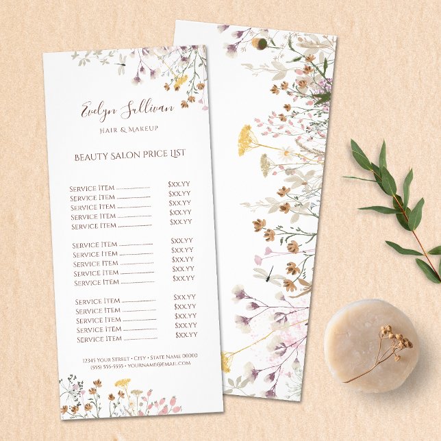 Wildflowers price list rack card (Creator Uploaded)