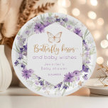 Wildflowers purple Butterfly kisses baby shower Paper Plates<br><div class="desc">Wildflowers purple Butterfly kisses baby shower Paper Plates 
Matching items available.</div>