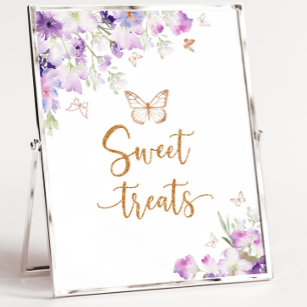 Wildflowers Purple butterfly sweets treats Poster