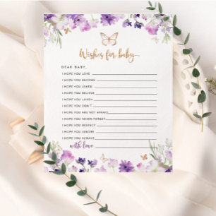 Wildflowers purple gold butterfly wishes for baby